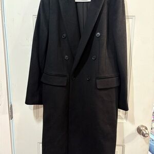 Women’s Black Double-Breasted Coat